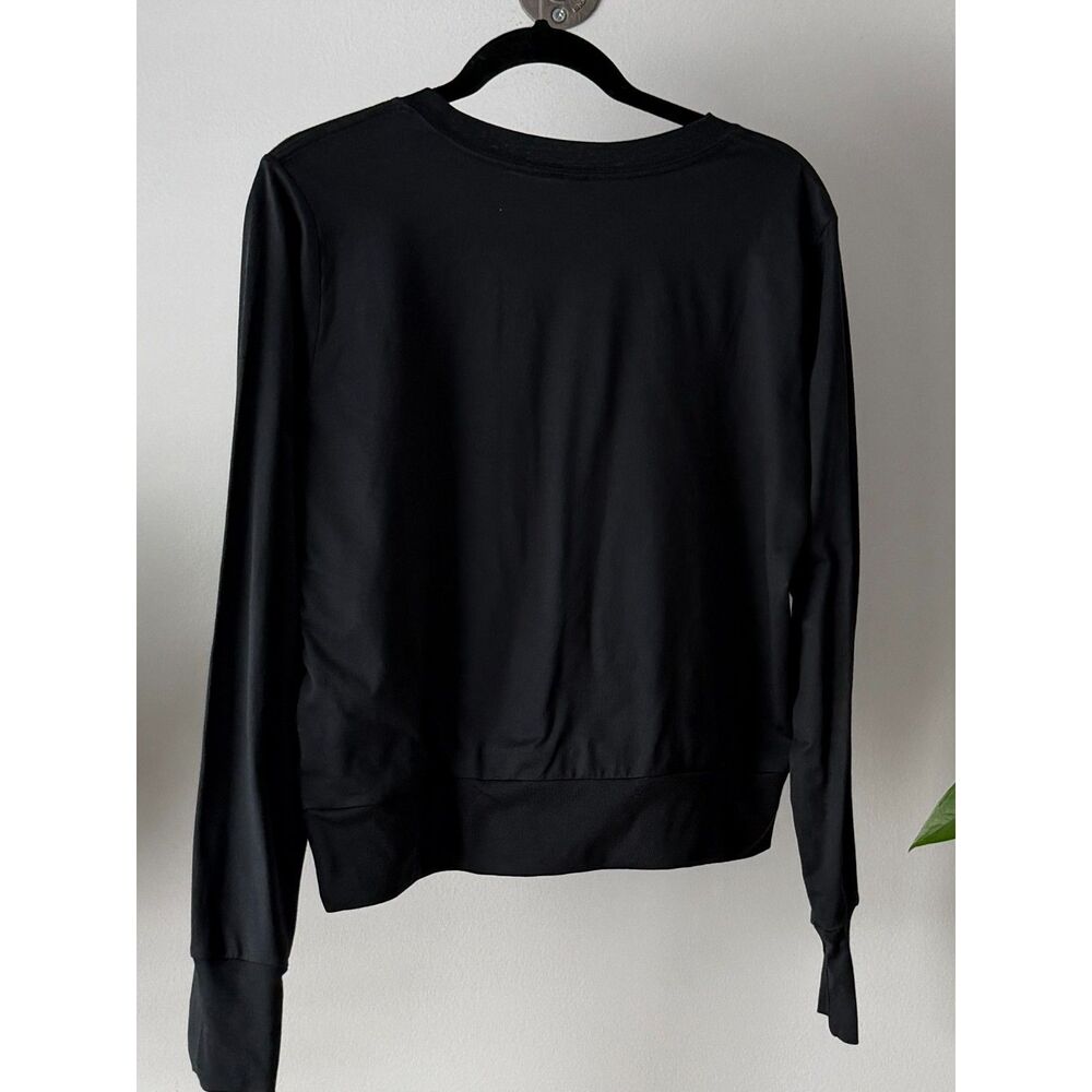 Vuori Daydream Crew Long Sleeve Black Strato Tech Top Women's M